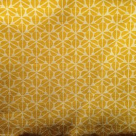 tissu jaune motif fleur trefle